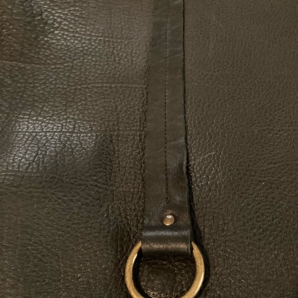 New Large Leather Cross Body Bag by Oldrie Shoulder Messenger Bag Satchel Black - Picture 6 of 15